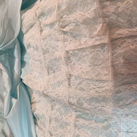 Gunne Sax Vintage Southern Belle Light Blue Prom Dress Size Jr 7 - Picture 8 of 15